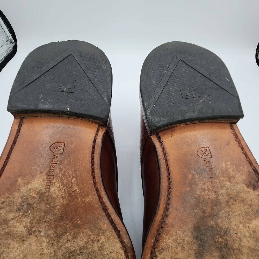 Allen Edmonds Yorktown‎ Derby Shoes Mens 9.5 D Cap Toe Made USA Leather Soles